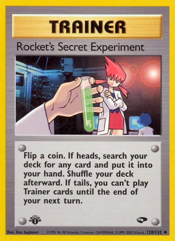 Rocket's Secret Experiment 120/132 Gym Challenge Pokémon card