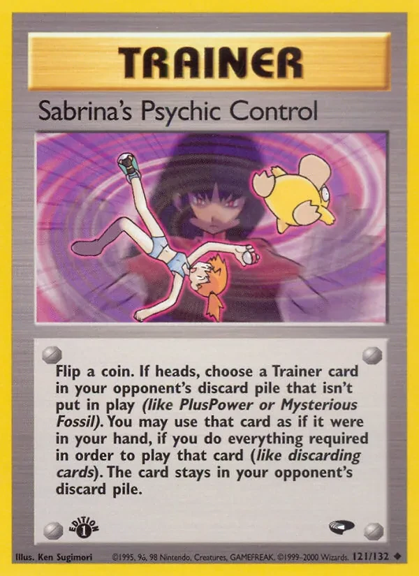 Sabrina's Psychic Control 121/132 Gym Challenge Pokémon Karte