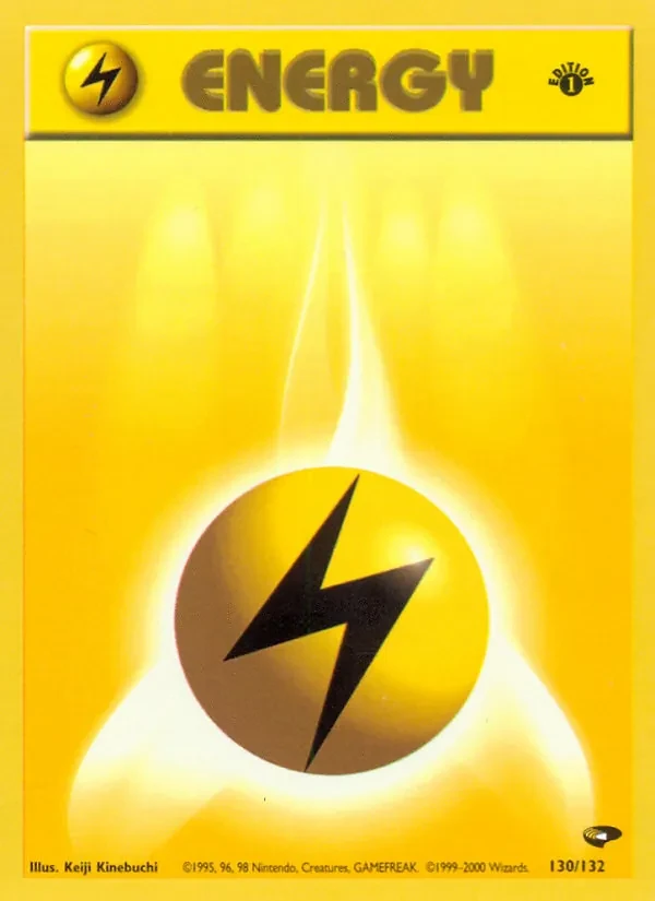 Lightning Energy 130/132 Gym Challenge Pokémon Karte