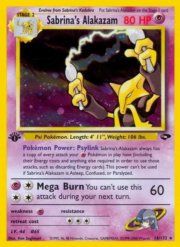 Carte Pokémon Sabrina's Alakazam 16/132 Gym Challenge