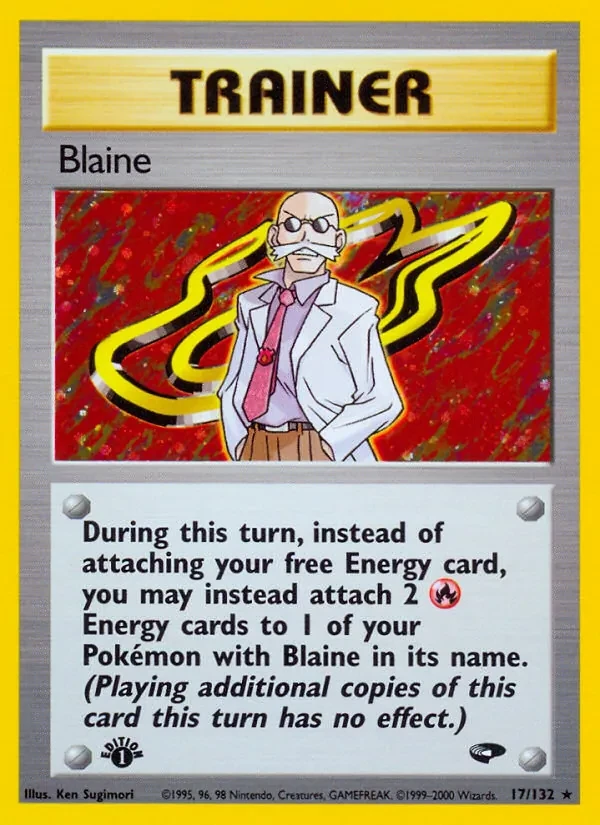 Blaine 17/132 Gym Challenge Pokémon Karte
