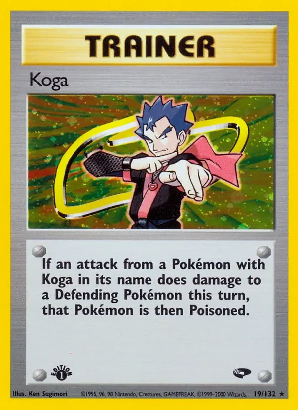 Koga 19/132 Gym Challenge Pokémon card