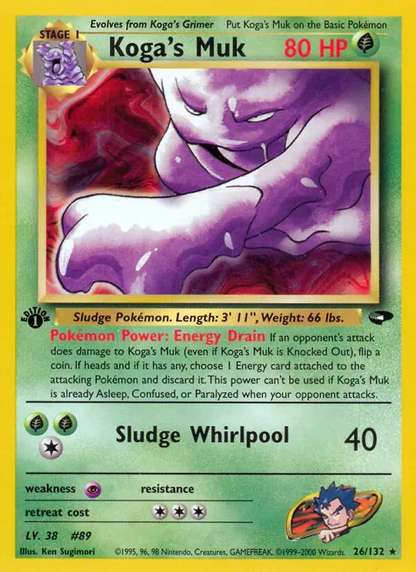 Koga's Muk 26/132 Gym Challenge Pokémon Karte