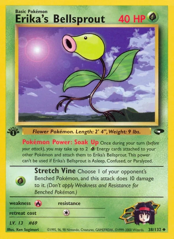 Erika's Bellsprout 38/132 Gym Challenge Pokémon card