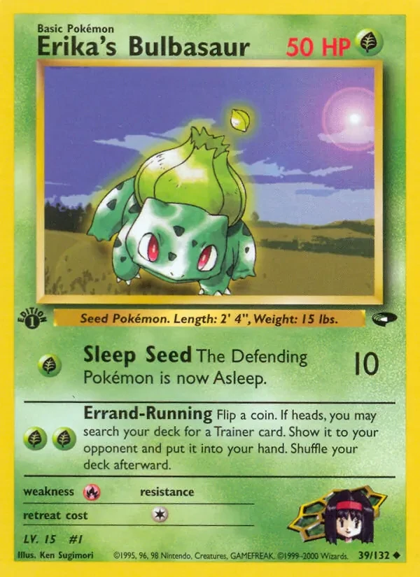 Erika's Bulbasaur 39/132 Gym Challenge Pokémon card
