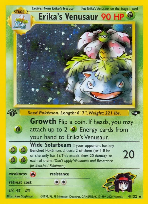 Erika's Venusaur 4/132 Gym Challenge Pokémon Karte