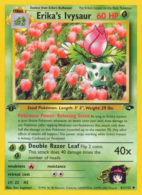 Erika's Ivysaur 41/132 Gym Challenge Pokémon card