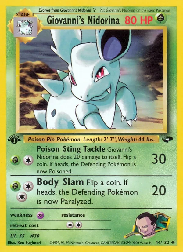 Giovanni's Nidorina 44/132 Gym Challenge Pokémon card