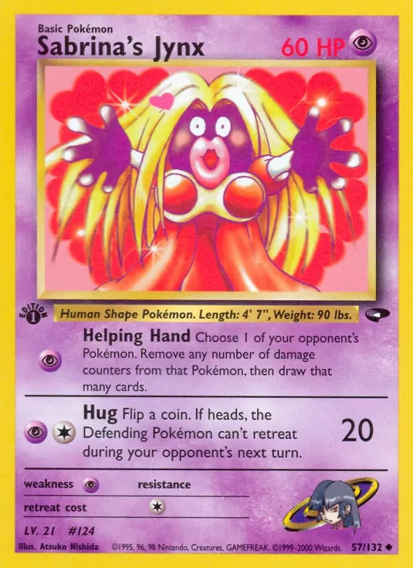 Sabrina's Jynx 57/132 Gym Challenge Pokémon Karte