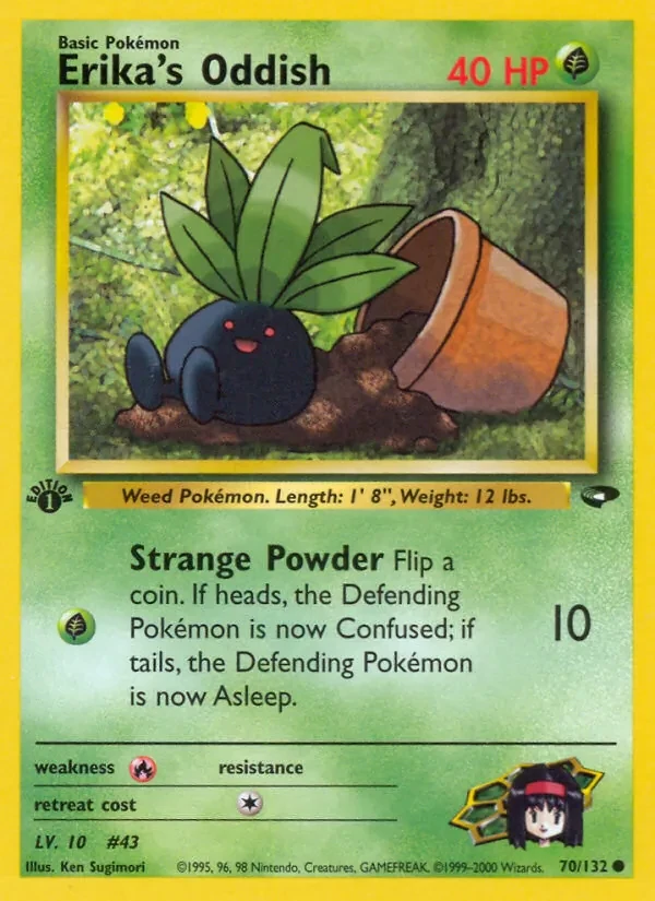 Erika's Oddish 70/132 Gym Challenge Pokémon Karte