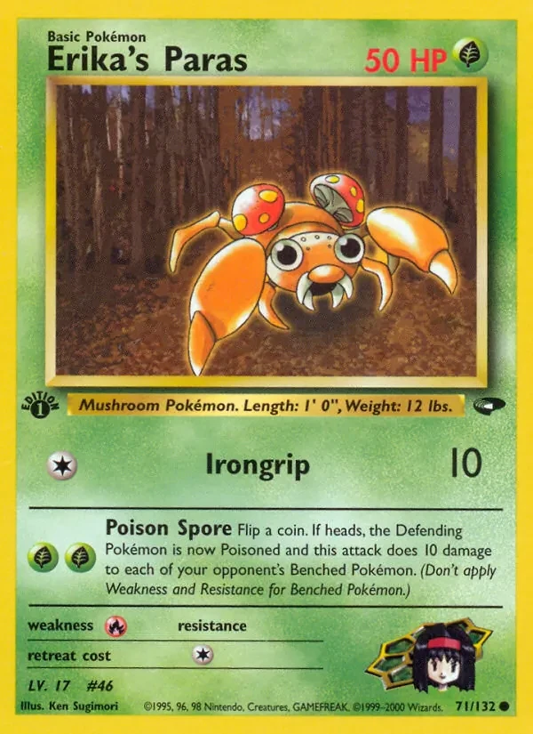 Erika's Paras 71/132 Gym Challenge Pokémon kaart