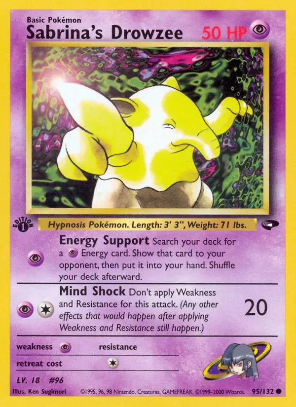 Sabrina's Drowzee 95/132 Gym Challenge Pokémon card