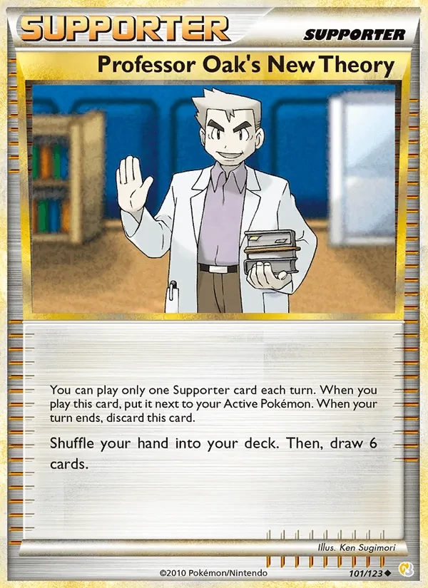 Carte Pokémon Professor Oak's New Theory 101/123 HeartGold SoulSilver