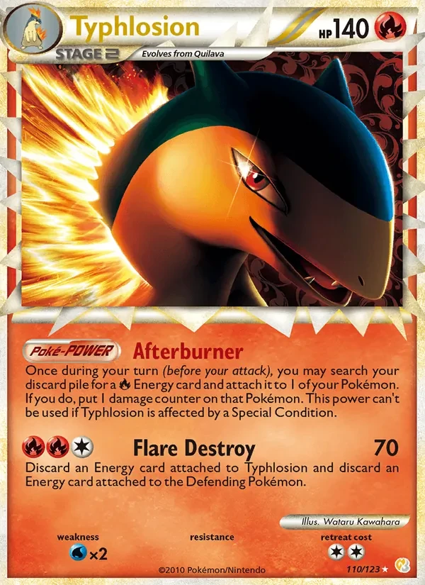 Typhlosion 110/123 HeartGold SoulSilver Pokémon card