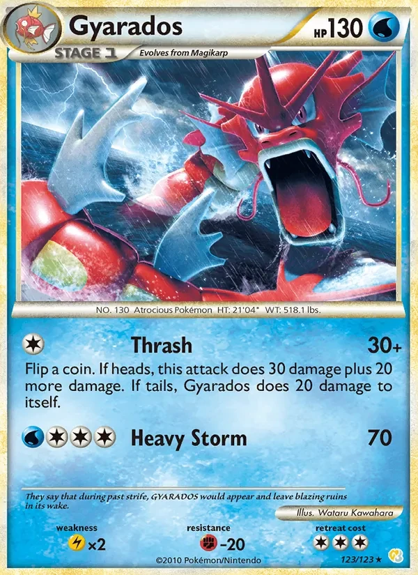 Gyarados 123/123 HeartGold SoulSilver Pokémon Karte