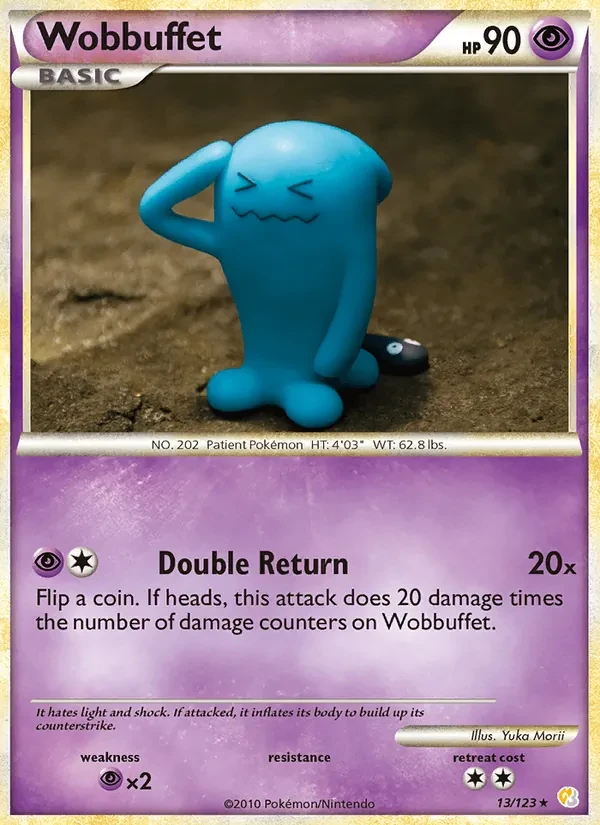 Wobbuffet 13/123 HeartGold SoulSilver Pokémon Karte