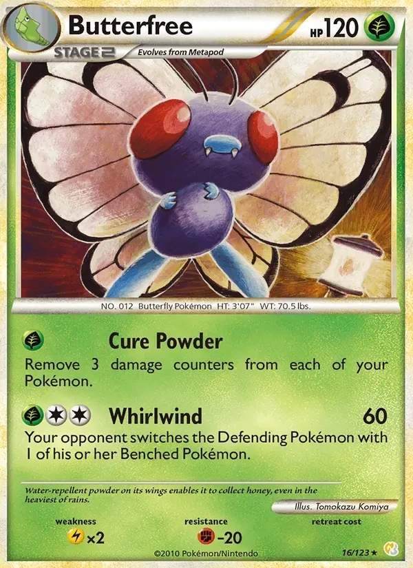 Butterfree 16/123 HeartGold SoulSilver Pokémon card