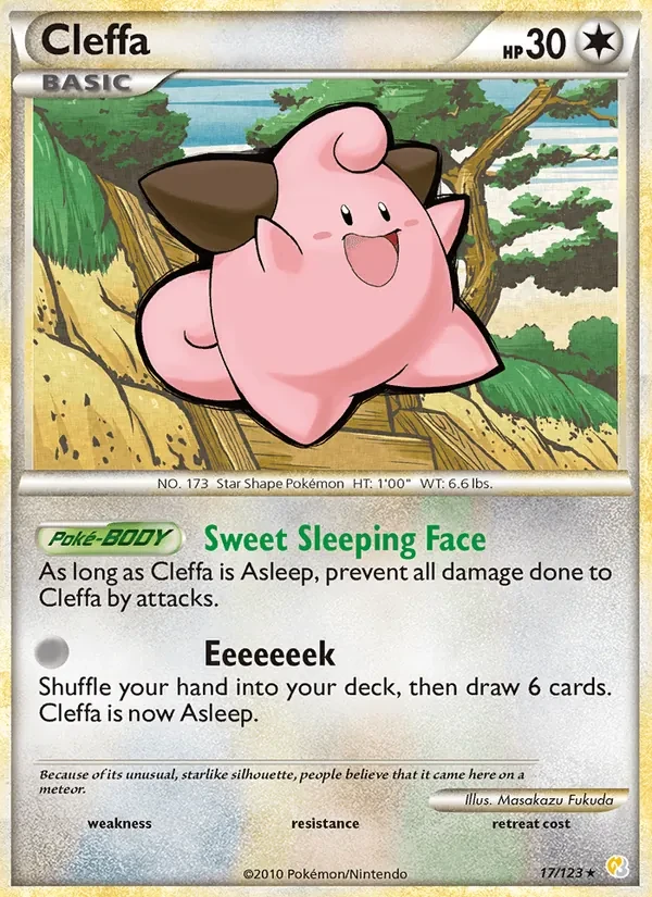 Cleffa 17/123 HeartGold SoulSilver Pokémon card