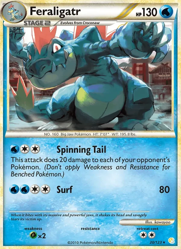 Carta Pokémon Feraligatr 20/123 HeartGold SoulSilver