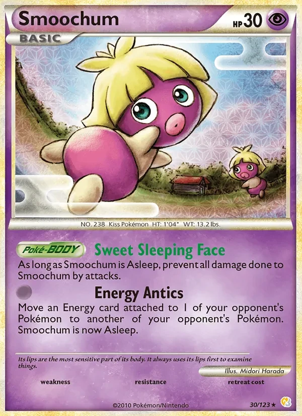 Smoochum 30/123 HeartGold SoulSilver Pokémon card