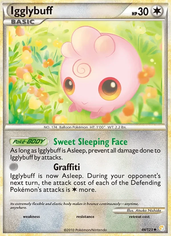 Igglybuff 44/123 HeartGold SoulSilver Pokémon card