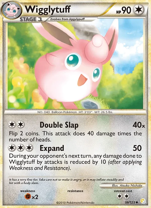 Wigglytuff 56/123 HeartGold SoulSilver Pokémon card