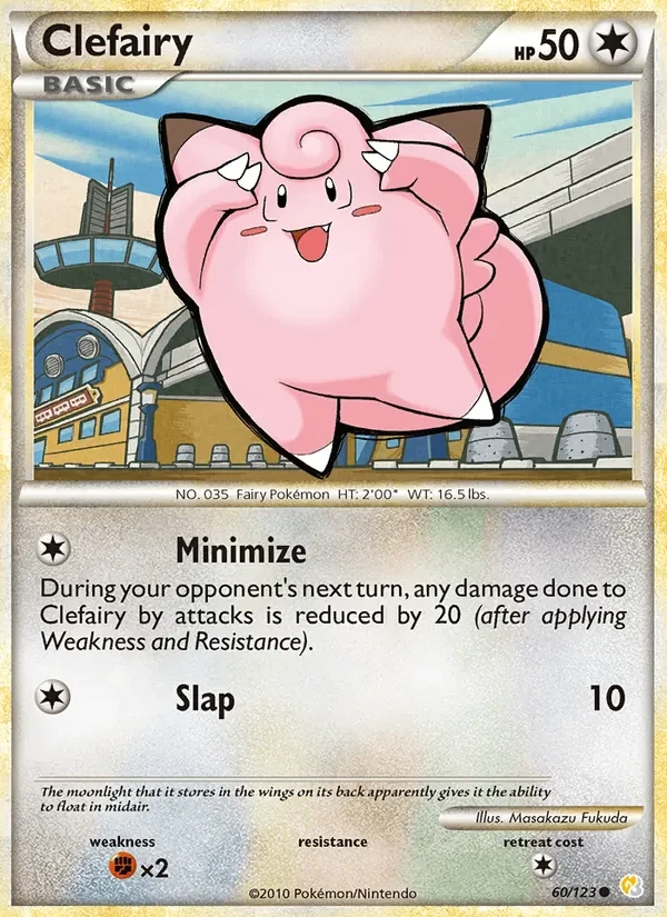 Clefairy 60/123 HeartGold SoulSilver Pokémon card