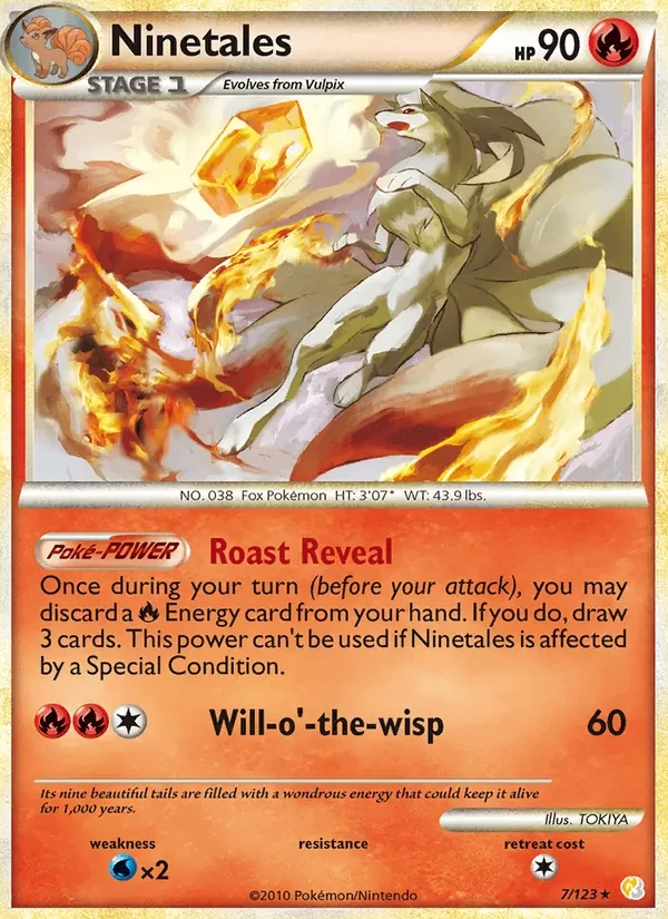 Ninetales 7/123 HeartGold SoulSilver Pokémon Karte
