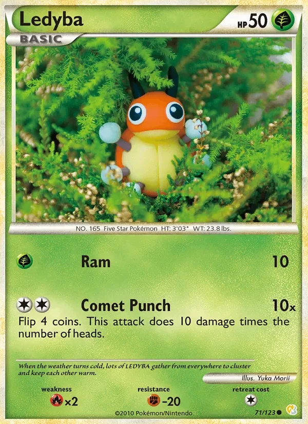 Ledyba 71/123 HeartGold SoulSilver Pokémon Karte