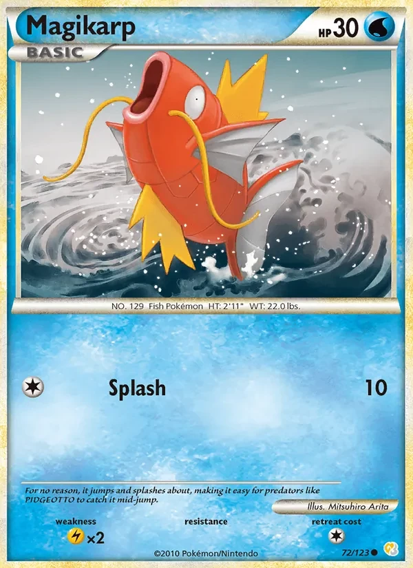 Magikarp 72/123 HeartGold SoulSilver Pokémon card