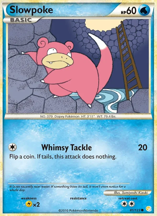 Slowpoke 81/123 HeartGold SoulSilver Pokémon Karte