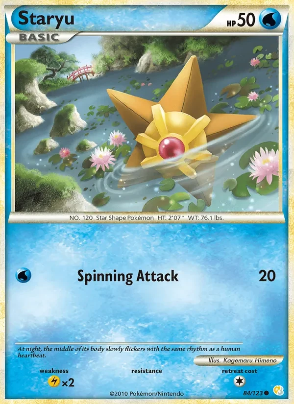 Staryu 84/123 HeartGold SoulSilver Pokémon Karte