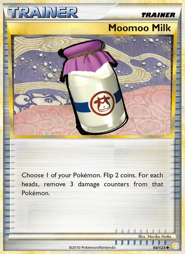 Moomoo Milk 94/123 HeartGold SoulSilver Pokémon card