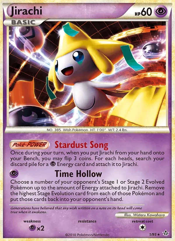 Jirachi 1/95 Unleashed Pokémon card