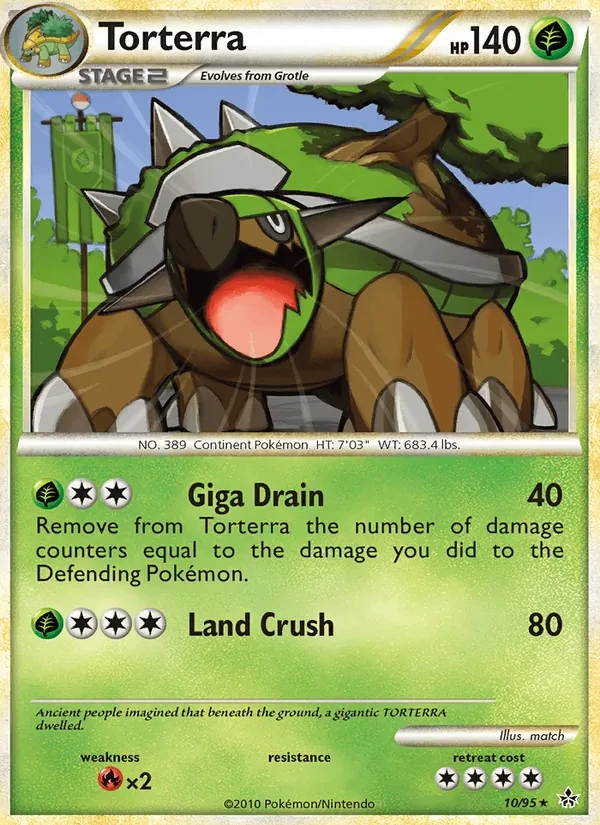 Torterra 10/95 Unleashed Pokémon card