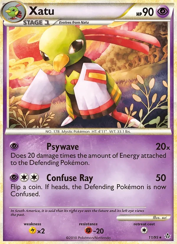Xatu 11/95 Unleashed Pokémon card