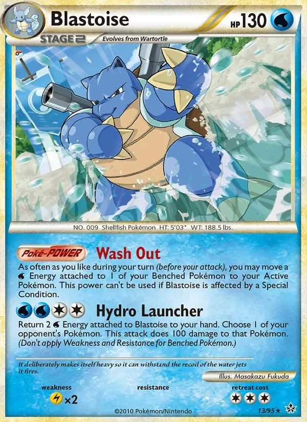 Blastoise 13/95 Unleashed Pokémon Karte
