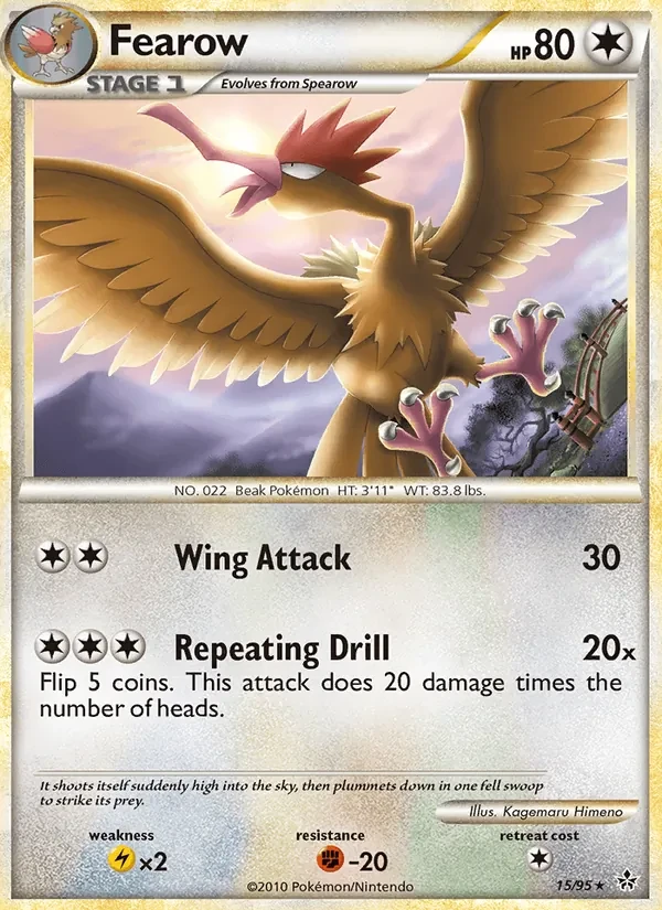 Fearow 15/95 Unleashed Pokémon card