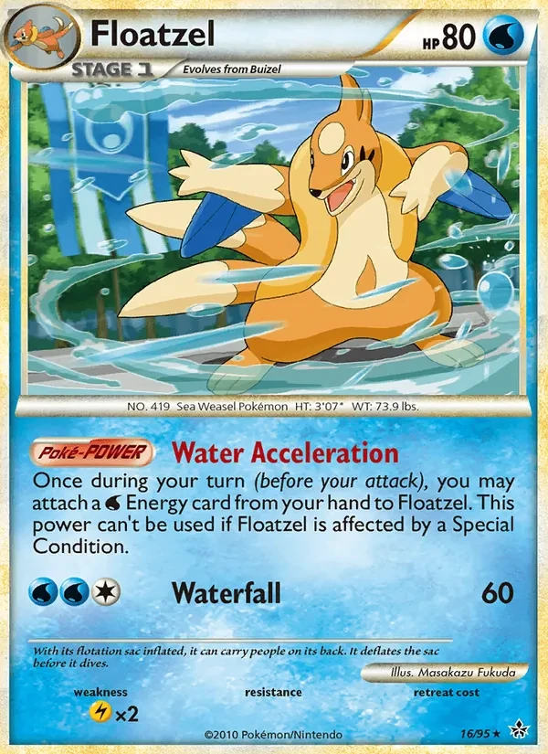 Floatzel 16/95 Unleashed Pokémon card