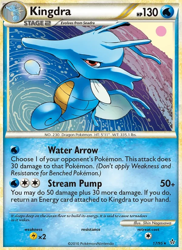 Kingdra 17/95 Unleashed Pokémon card