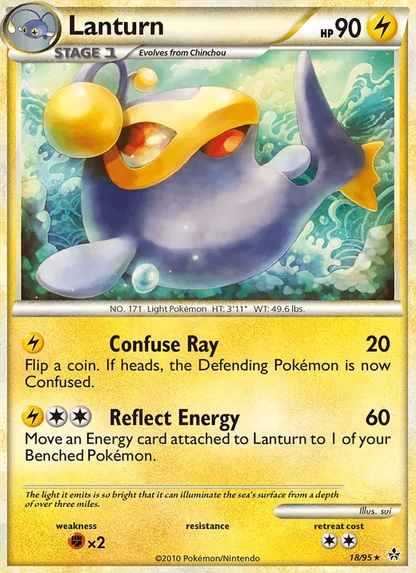 Lanturn 18/95 Unleashed Pokémon card