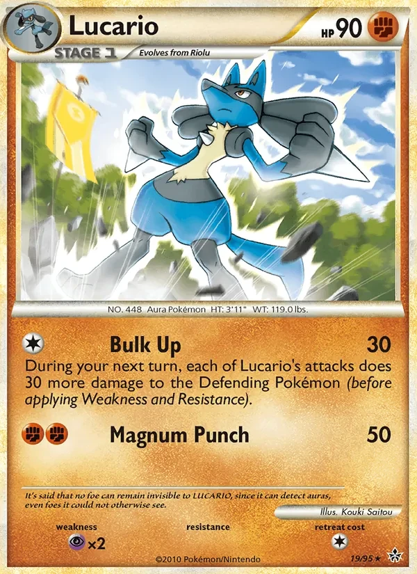 Lucario 19/95 Unleashed Pokémon card