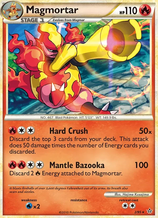 Magmortar 2/95 Unleashed Pokémon card