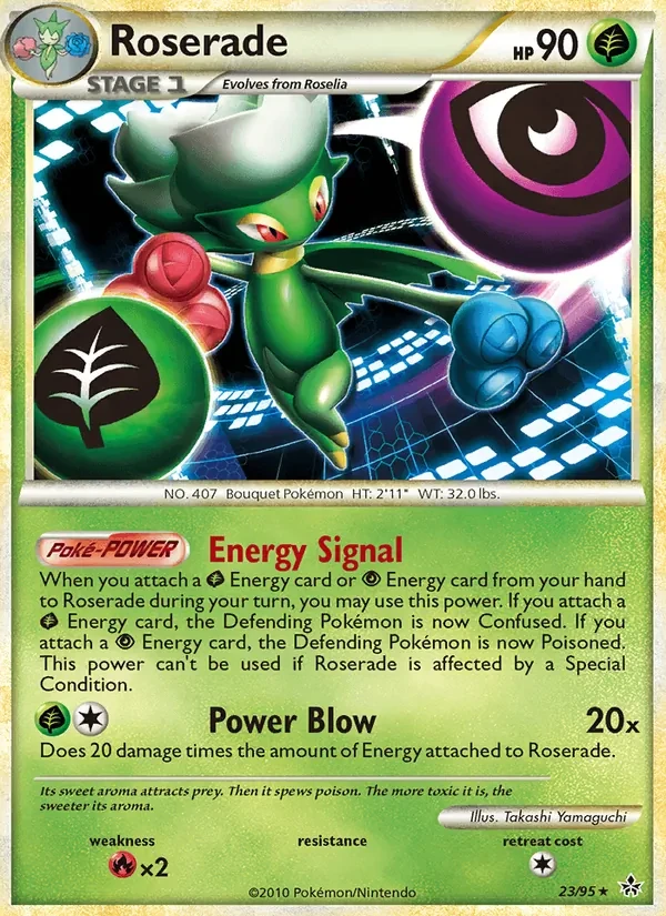Roserade 23/95 Unleashed Pokémon card