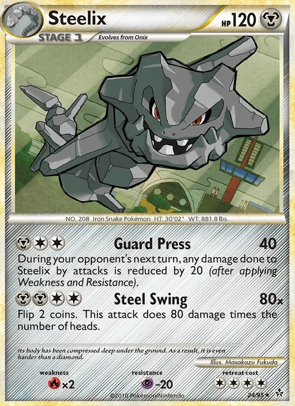 Steelix 24/95 Unleashed Pokémon card