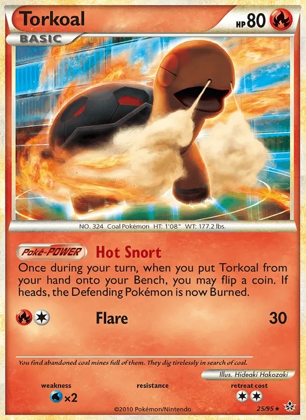 Torkoal 25/95 Unleashed Pokémon card