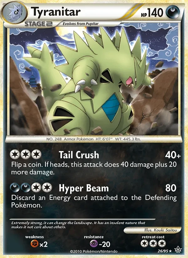 Tyranitar 26/95 Unleashed Pokémon card