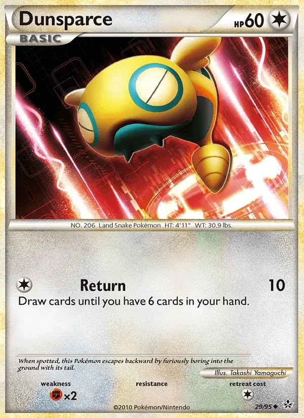 Dunsparce 29/95 Unleashed Pokémon kaart