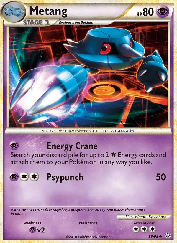 Metang 33/95 Unleashed Pokémon card