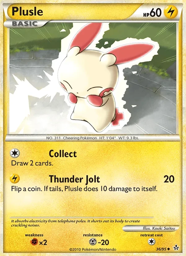 Plusle 36/95 Unleashed Pokémon kaart